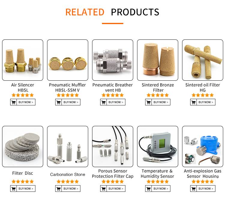 Silencieux plat d'air pneumatique de reniflard d'acier inoxydable fritté