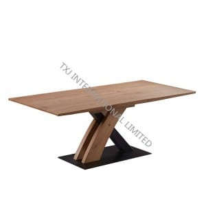 Best-Selling Fabric Armless Dining Chair -<br />
 EXPRESS-DT MDF Extension Table With Oak Paper Veneer - TXJ