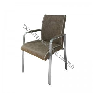 Factory Supply Wood Picnic Tables -<br />
 ALISA-4 Fabric Dining Chair Armchair With Brushed Stainless Steel Tube - TXJ