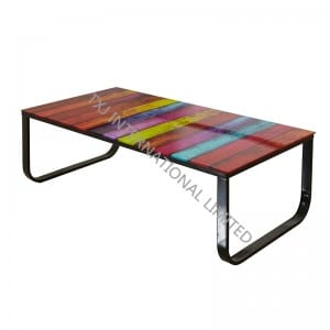 Hot sale Gold Nesting Coffee Table -<br />
 COLOR Tempered Glass Coffee Table With MDF Frame - TXJ