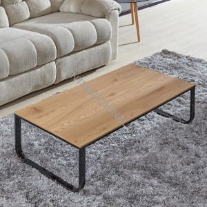 Best Price for Mdf Coffee Table -<br />
 BT-1737 MDF Coffee Table With Oak Paper Veneer Metal Leg - TXJ