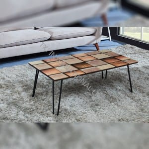 Excellent quality Antique French Coffee Table -<br />
 TT-1856 Coffee Table with Painting Top Metal Frame - TXJ