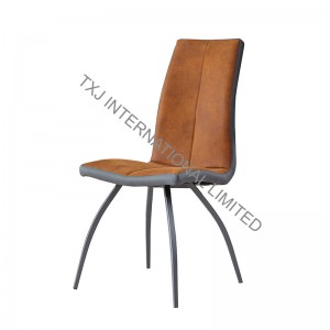 BC-1736 Fabric Dining Chair With Black Powder Coating Frame