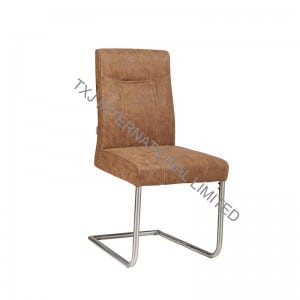 Factory directly Luxury Dining Table -<br />
 JOHNSON  Fabric Dining Chair With Stainless Steel Tube  - TXJ