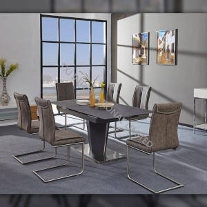 Personlized Products Round Wire Coffee Table -<br />
 BD-1760  Grey Pickling Glass Extended Table - TXJ