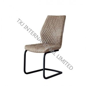 TC-1736 Fabric Dining Chair With Black Color Frame