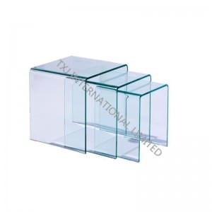 New Arrival China White High Gloss Coffee Table -<br />
 BENT-1 Bent Glass Coffee Table - TXJ