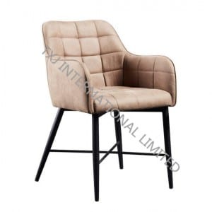 TC-1836 Fabric Dining Chair With Black Powder Coating Legs