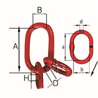 Prepainted Steel Coil Snow Tire Chain -<br />
A-346 master link assembly (no flat DIN5688 master link assembly) - Thunder