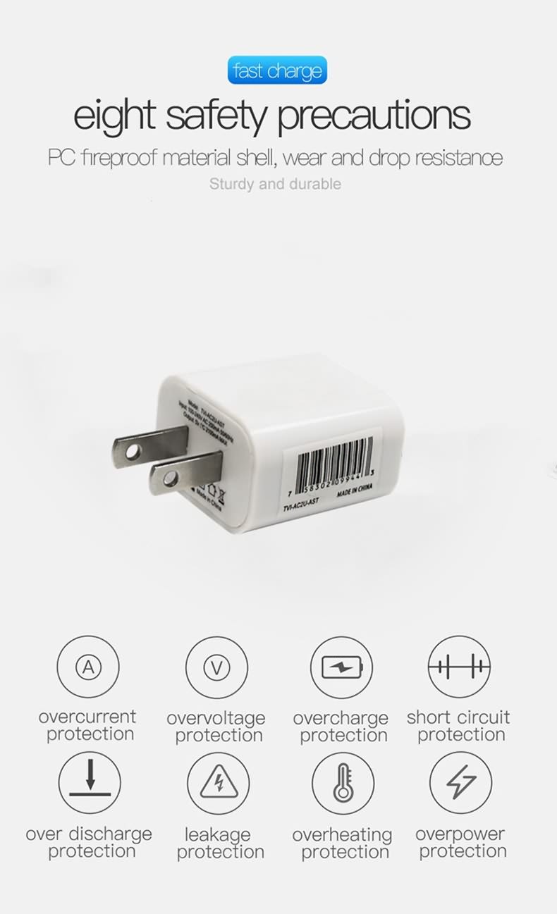 6 5V2.1A 10.5W WALL CHARGER with US plug1