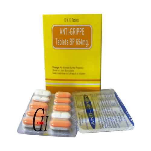 Anti-Grippe Tablets 654 mg 