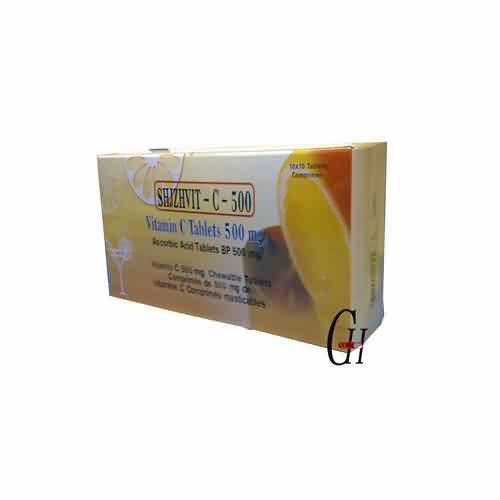 La vitamina C 500 mg Chewable Tablets BP