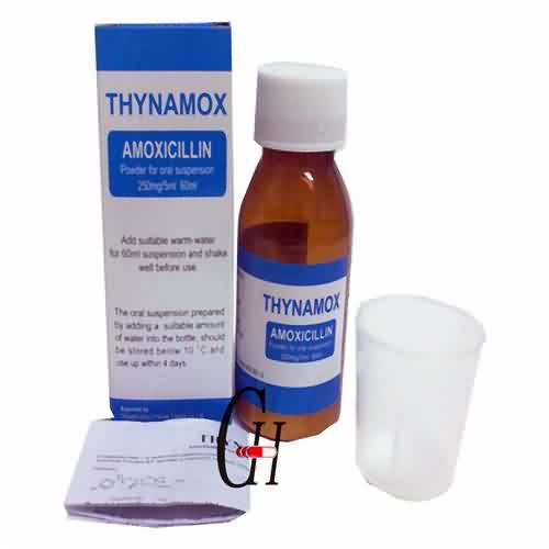 Az amoxicillin por belsőleges szuszpenzióhoz 250 mg / 5 ml