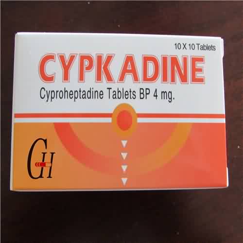 Las tabletas de ciproheptadina