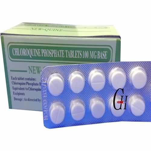 Klórókín Phospate Töflur BP 100 mg