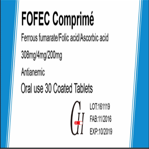 Ácido fólico e sulfato ferroso & VC Tablet