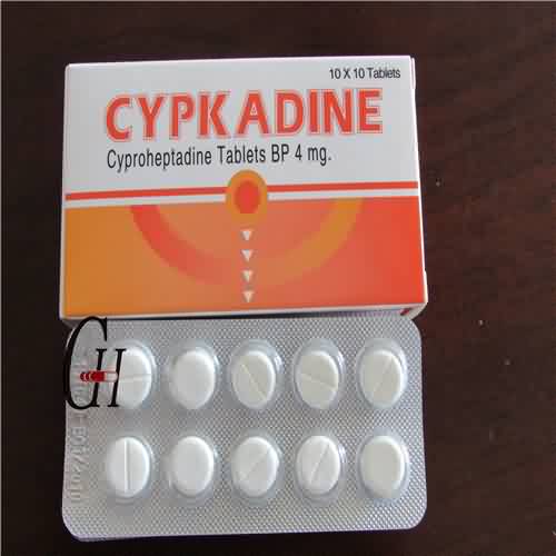 Los comprimidos de 4 mg de ciproheptadina