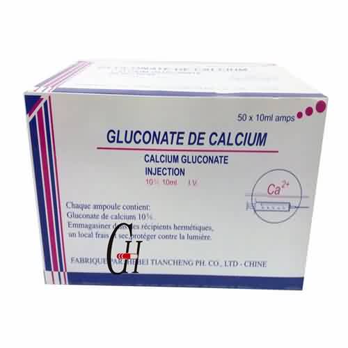 Calcium gluconate Txhaj 10%