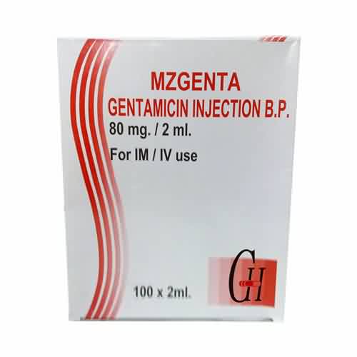 Gentamycin ማስገባትን 80mg / 2ml 