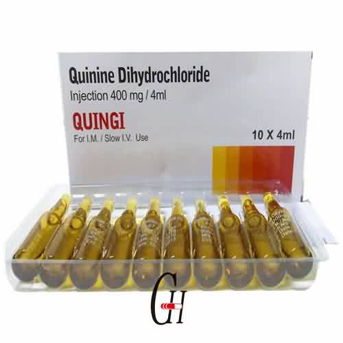 Chinino dihidrochlorido Įpurškimo 400mg / 4ml