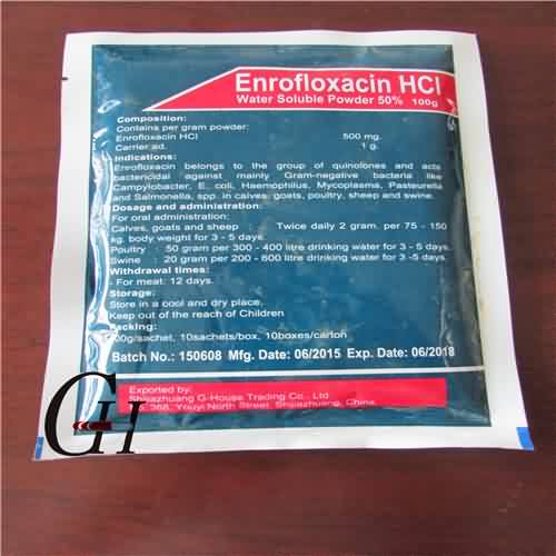 Enrofloxacin HCl ilma Solubbli Trab