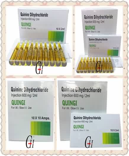 600mg Antiparastic Quinine Dihydrochloride Injektioun