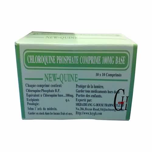 A cloroquina fosfato comprimidos 100mg