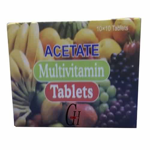Acetate multivitamin tabletter