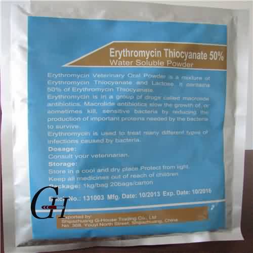 Erythromycin थायोसाइनेट विद्रव्य पावडर