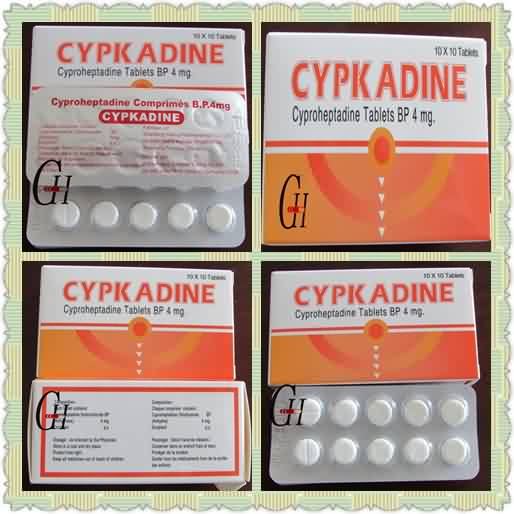 Syproheptadiinista Tabletit Antihistamiinit