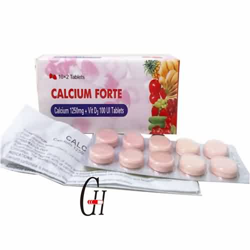 Kalsium og vitamin D3 tabletter
