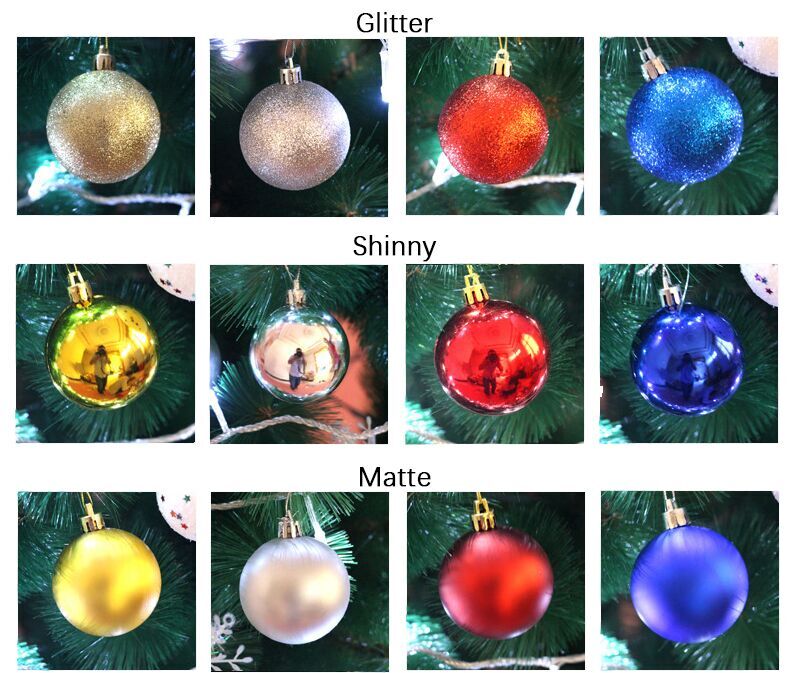 Shatterproof plastic Christmas Decorations Christmas Ball Ornaments for Holiday Wedding Party Decoration Tree Ornament