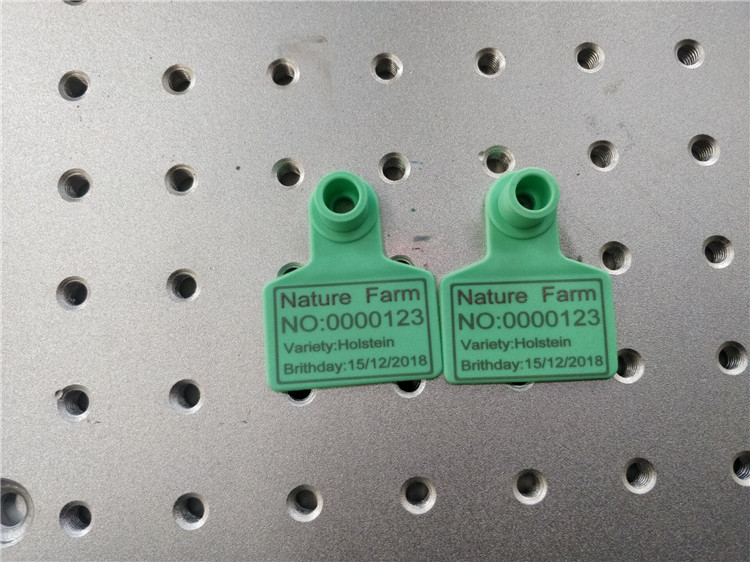 machine de marquage laser pour étiquette d'oreille en plastique
