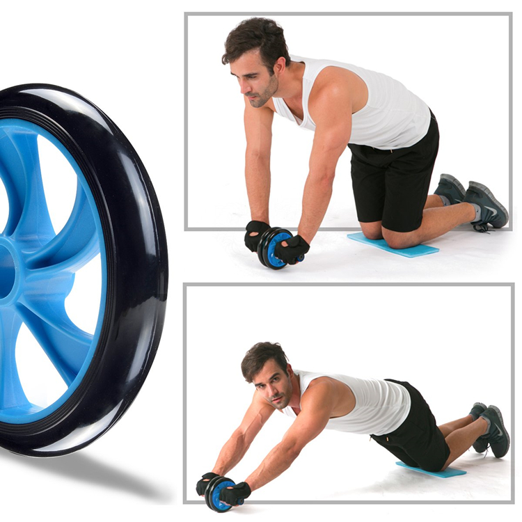 China AB Wheel Roller Kit with Push Up Bar, Jump Rope and Knee Pad