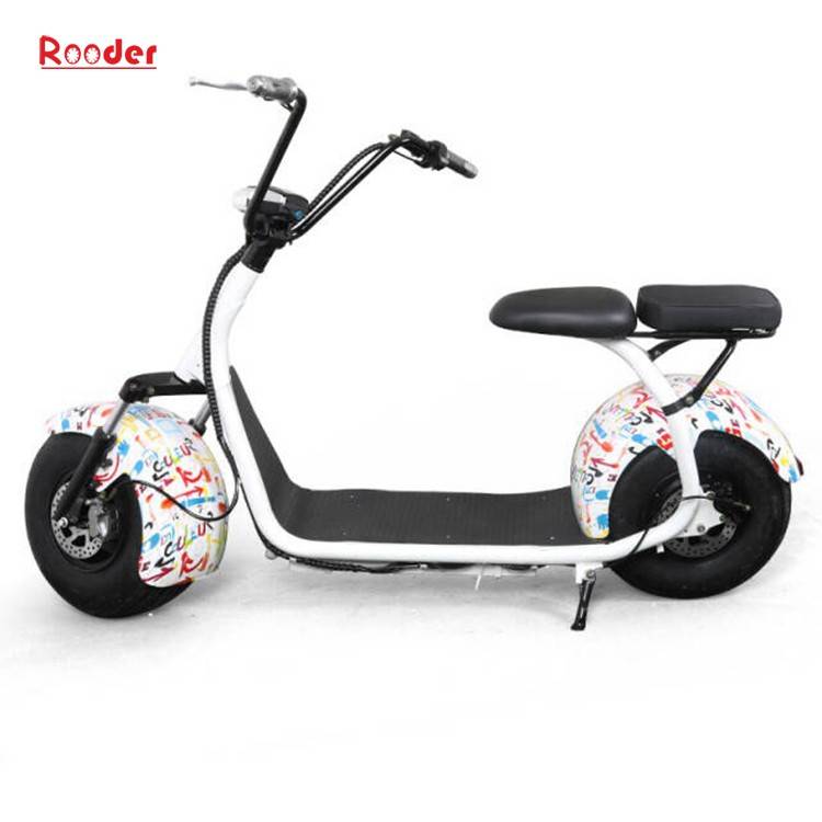 citycoco harley electric scooter r804 with CE 1000w 60v lithium battery and 2 big wheel fat tire for adult from China cheap city coco harley electric motorcycle bike Rooder factory (9)