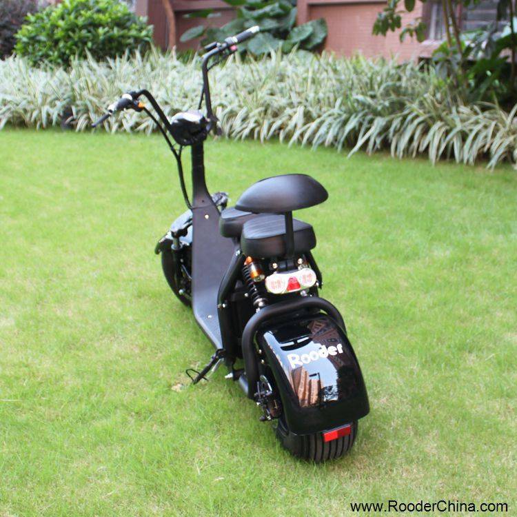 harley electric scooter 1000w r804c with two big motorcycle wheel fat tire 60v removable lithium battery 100 colors from Rooder e-scooter exporter company (10)
