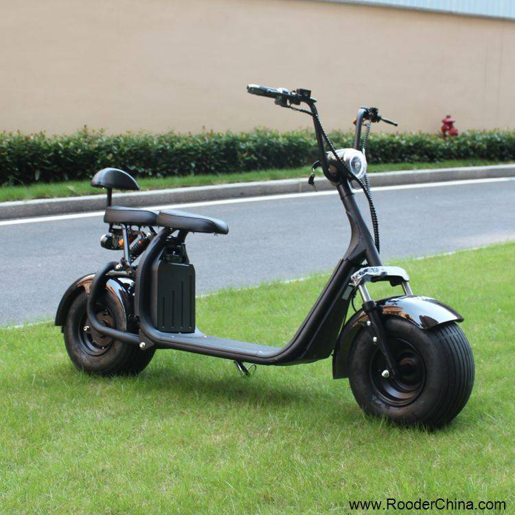 harley electric scooter 1000w r804c with two big motorcycle wheel fat tire 60v removable lithium battery 100 colors from Rooder e-scooter exporter company (13)