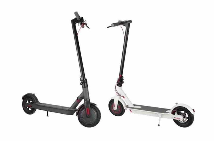foldable electric mobility scooter r803x with two 8.5 inch wheels lithium battery front rear led light from Rooder foldable electric mobility scooter supplier  (9)