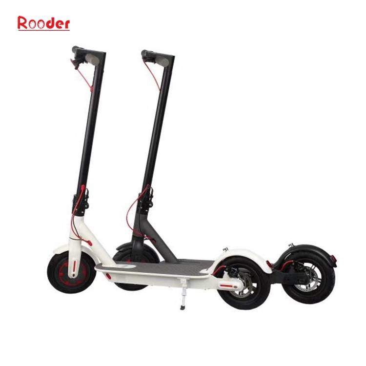 foldable electric mobility scooter r803x with two 8.5 inch wheels lithium battery front rear led light from Rooder foldable electric mobility scooter supplier  (2)