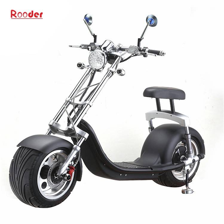 2018 li-ion battery electric scooter r804a whit high quality citycoco harley 1000w motor front rear shock absorption brake light turning light and rearview mirrors (5)