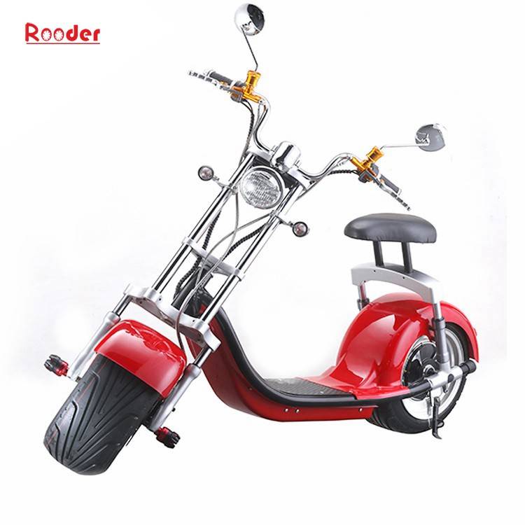 2018 li-ion battery electric scooter r804a whit high quality citycoco harley 1000w motor front rear shock absorption brake light turning light and rearview mirrors (2)