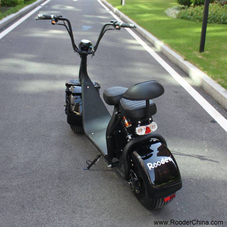 harley electric scooter 1000w r804c with two big motorcycle wheel fat tire 60v removable lithium battery 100 colors from Rooder e-scooter exporter company (6)