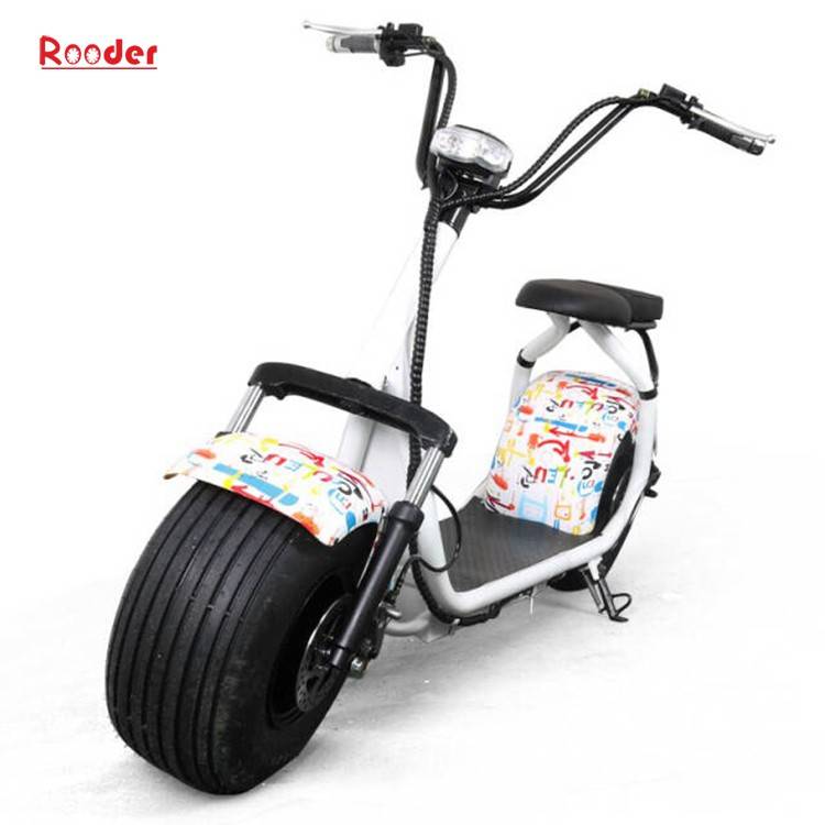 citycoco harley electric scooter r804 with CE 1000w 60v lithium battery and 2 big wheel fat tire for adult from China cheap city coco harley electric motorcycle bike Rooder factory (11)