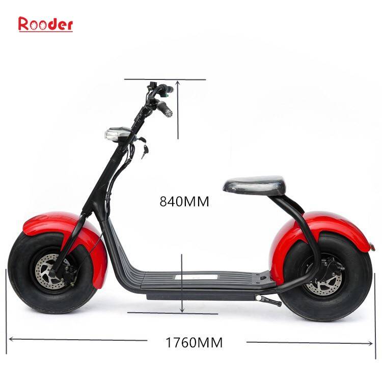 citycoco harley electric scooter r804 with CE 1000w 60v lithium battery and 2 big wheel fat tire for adult from China cheap city coco harley electric motorcycle bike Rooder factory (21)