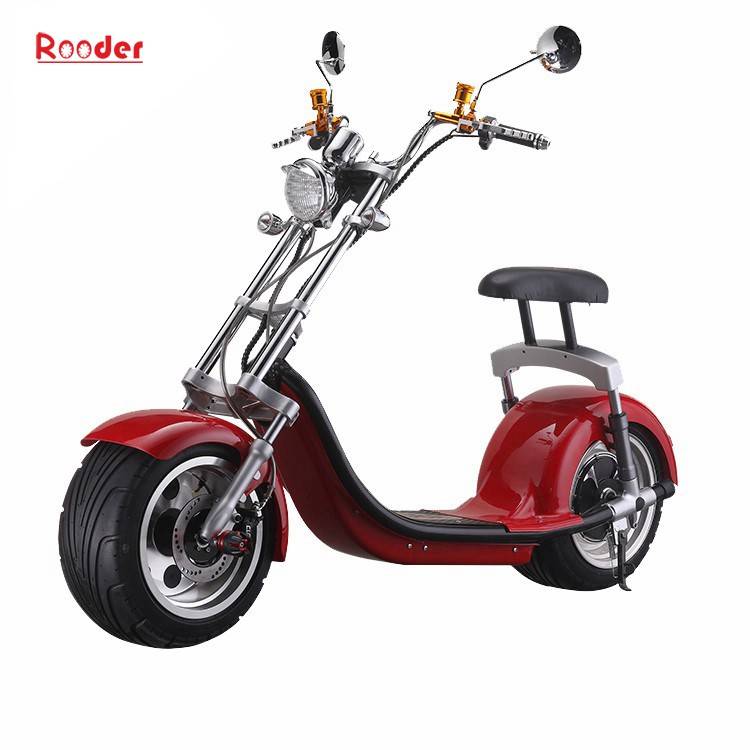 2018 li-ion battery electric scooter r804a whit high quality citycoco harley 1000w motor front rear shock absorption brake light turning light and rearview mirrors (1)