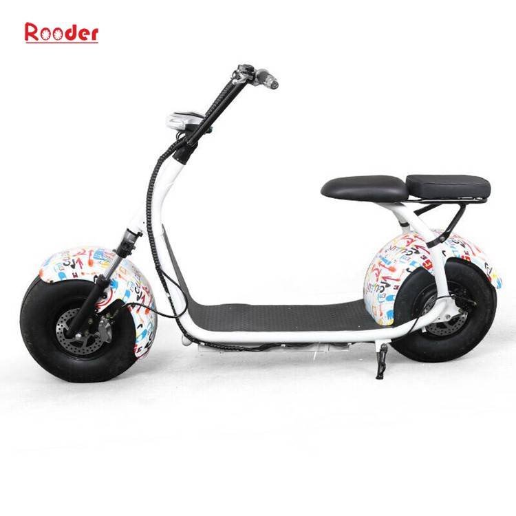 citycoco harley electric scooter r804 with CE 1000w 60v lithium battery and 2 big wheel fat tire for adult from China cheap city coco harley electric motorcycle bike Rooder factory (8)