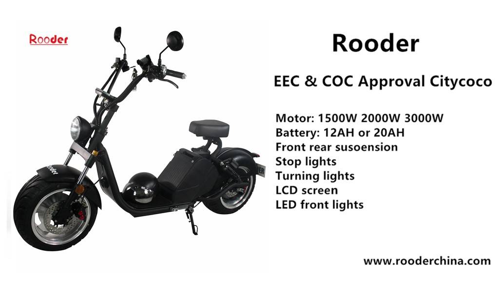 COC approval Harley Moto Citycoco electric scooter from China 
