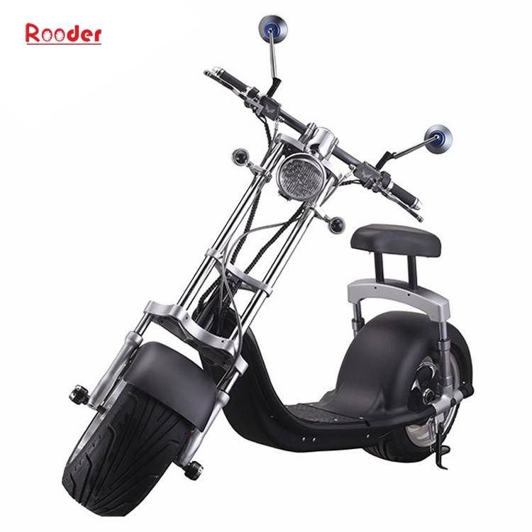 2018 li-ion battery electric scooter r804a whit high quality citycoco harley 1000w motor front rear shock absorption brake light turning light and rearview mirrors (9)