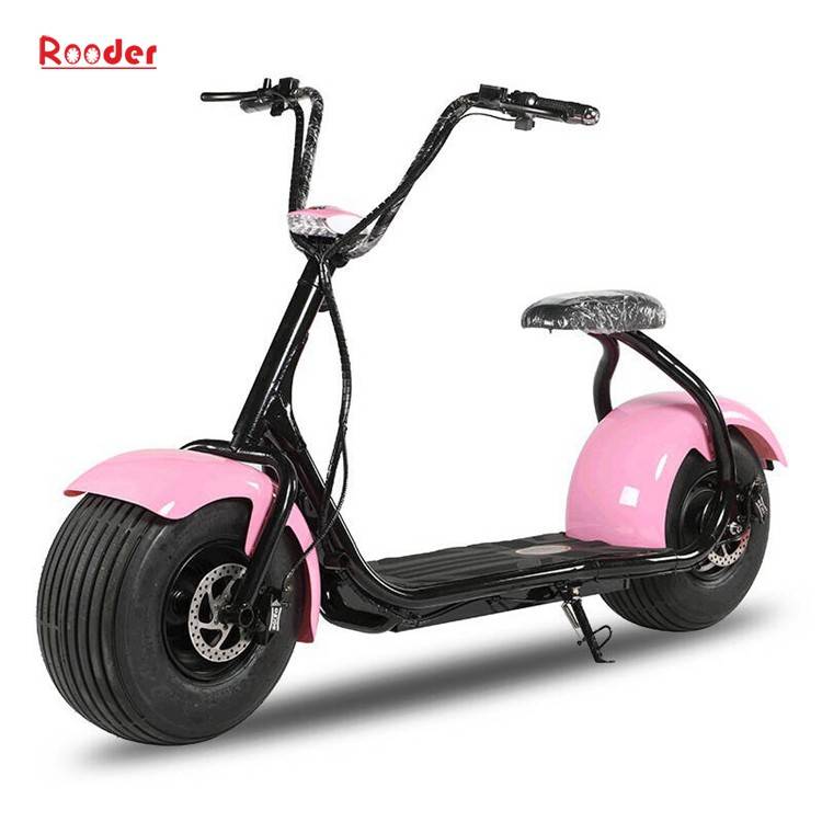 citycoco harley electric scooter r804 with CE 1000w 60v lithium battery and 2 big wheel fat tire for adult from China cheap city coco harley electric motorcycle bike Rooder factory (2)