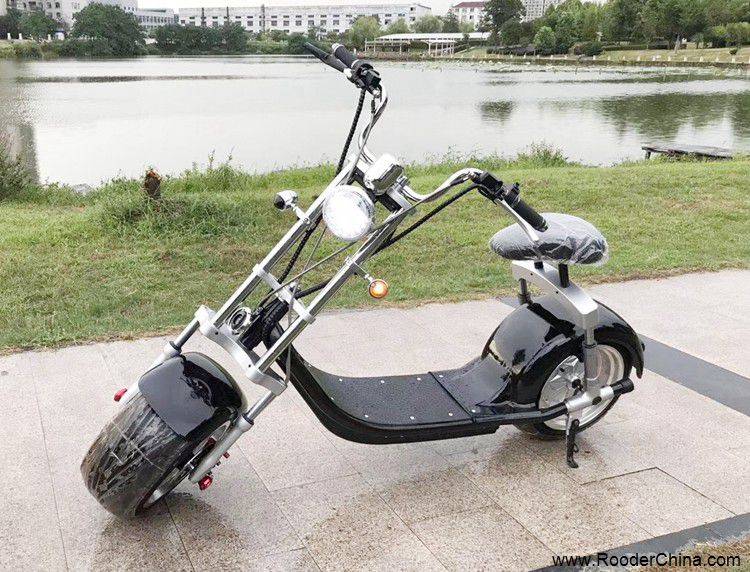2018 li-ion battery electric scooter r804a whit high quality citycoco harley 1000w motor front rear shock absorption brake light turning light and rearview mirrors (22)